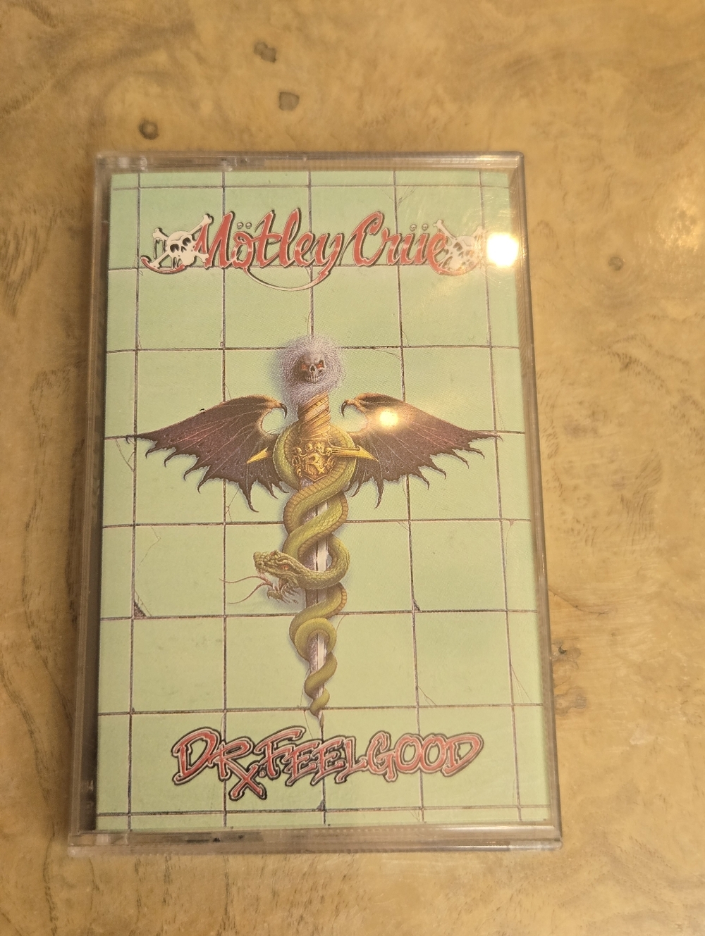 Motley Crue Dr. Feelgood Cassette - Light Green Artwork